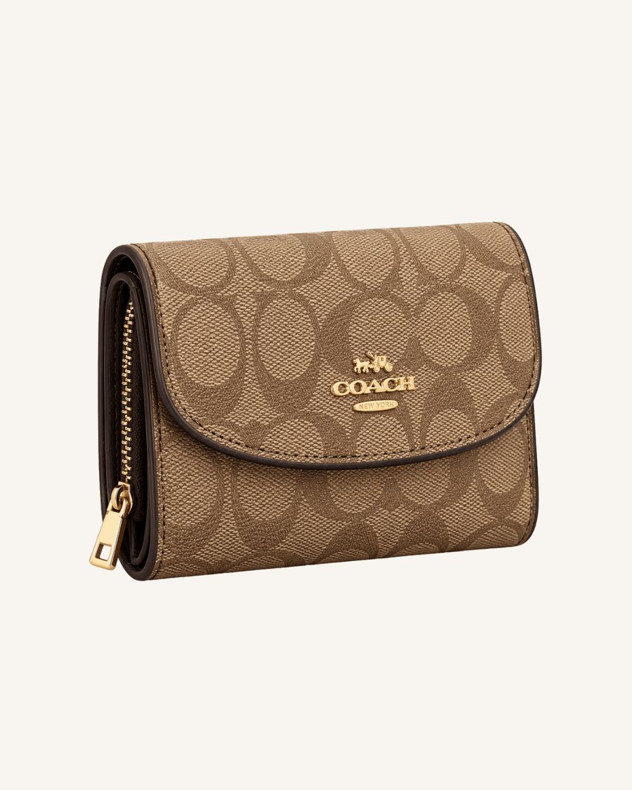 Portefeuille monogramme – intérieur marron