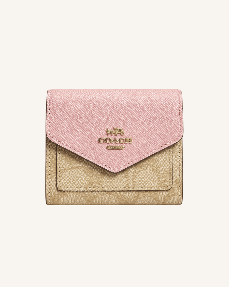 Portefeuille Signature Rose & Or